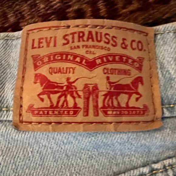 Levis High Rise Flare Women's Jeans Sz 30 X 30 Blue Light Wash Big E 99% Cotton - Picture 8 of 10